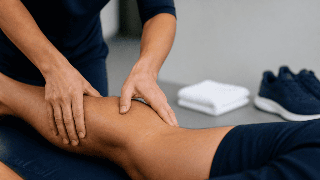 Técnica de masaje para runners en gemelo y sóleo