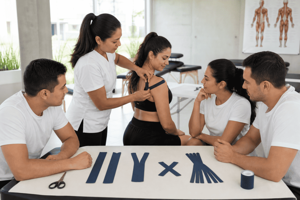 Práctica supervisada de vendaje neuromuscular