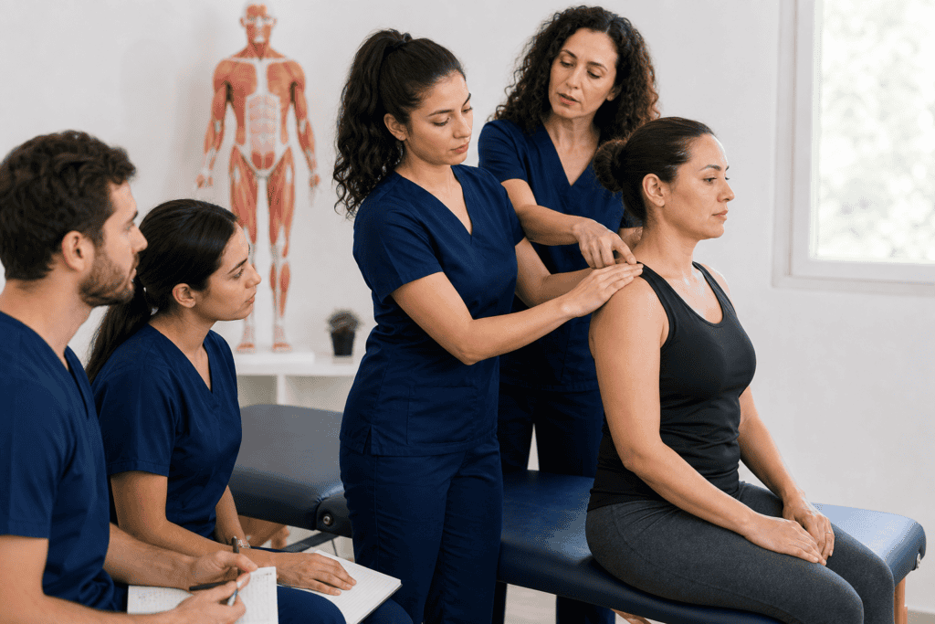 Técnica de presión sostenida para puntos gatillo en el antebrazo
