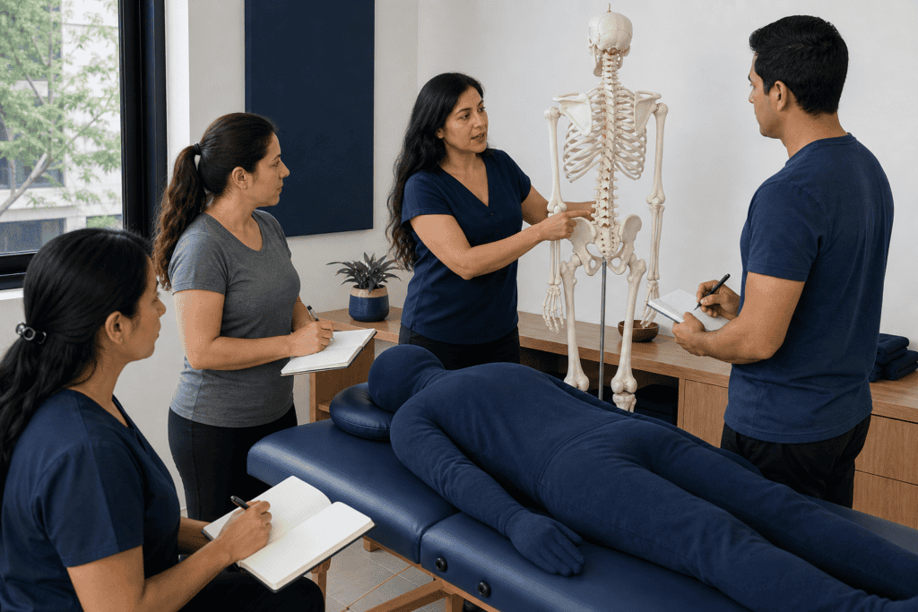 Clase de anatomía y ergonomía para masaje reductivo