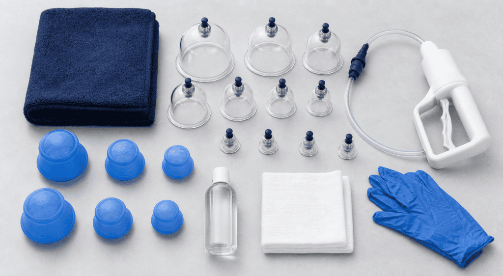 Ventosas de silicona y succión manual para masaje con ventosas